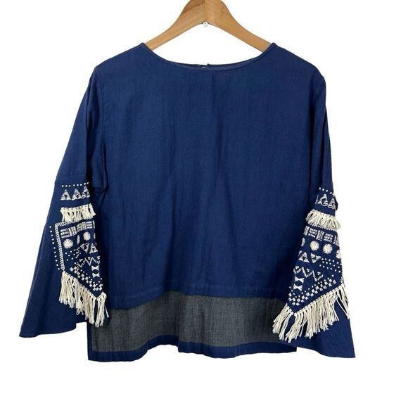 Hikari Japanesse Design Double Layered Cotton Blouse, Medium - Picture 2 of 12